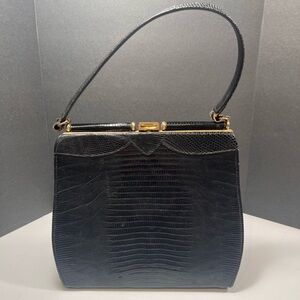 Vintage Marquise Exotic Lizard Purse